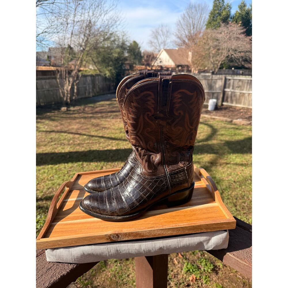 Vintage Lucchese Cowboy Boots Size 9 Men's (Run Slightly Narrow)